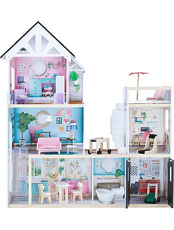 Grande Maison De Poupée En Bois Interactive 3 Étages