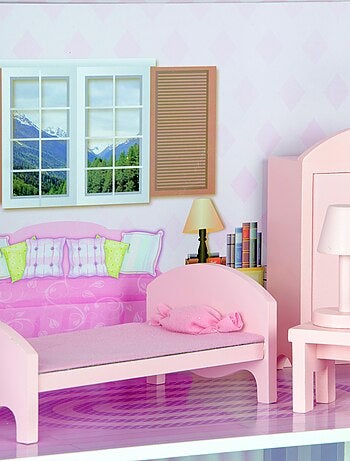 Grande Maison de poupée en bois Rose 13 accessoires enfant Olivia's Little World Dreamland Tiffany