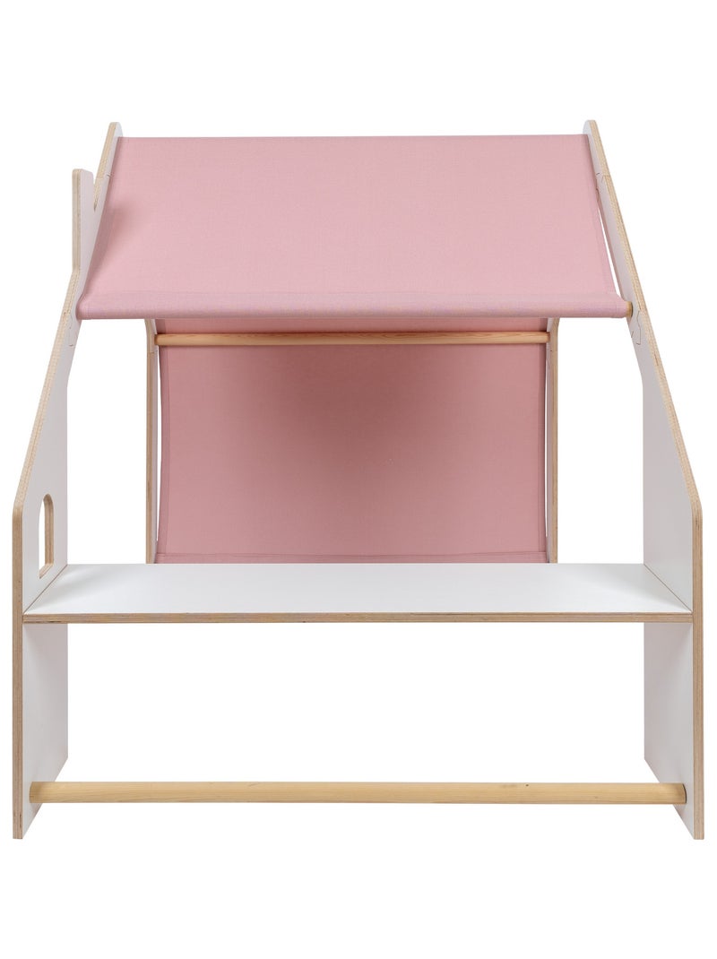 Grande maison en bois avec toit ouvrant Blanc Rose - Kiabi