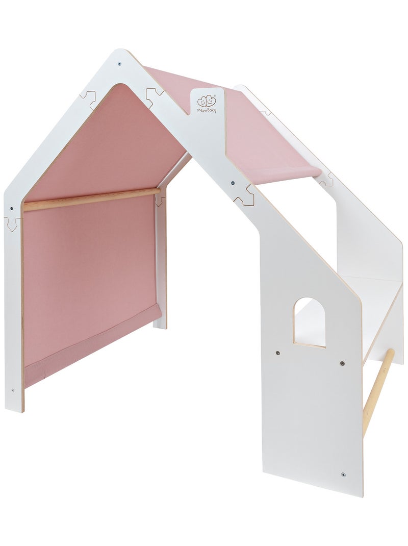 Grande maison en bois avec toit ouvrant Blanc Rose - Kiabi
