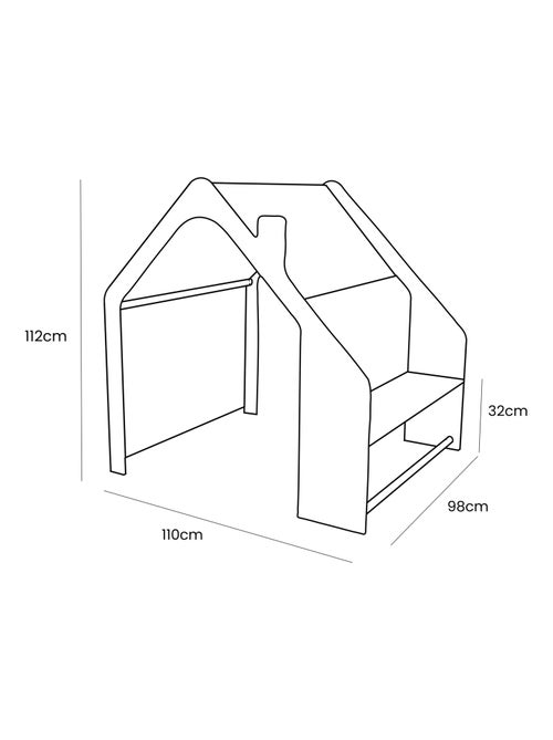 Grande maison en bois avec toit ouvrant - Kiabi