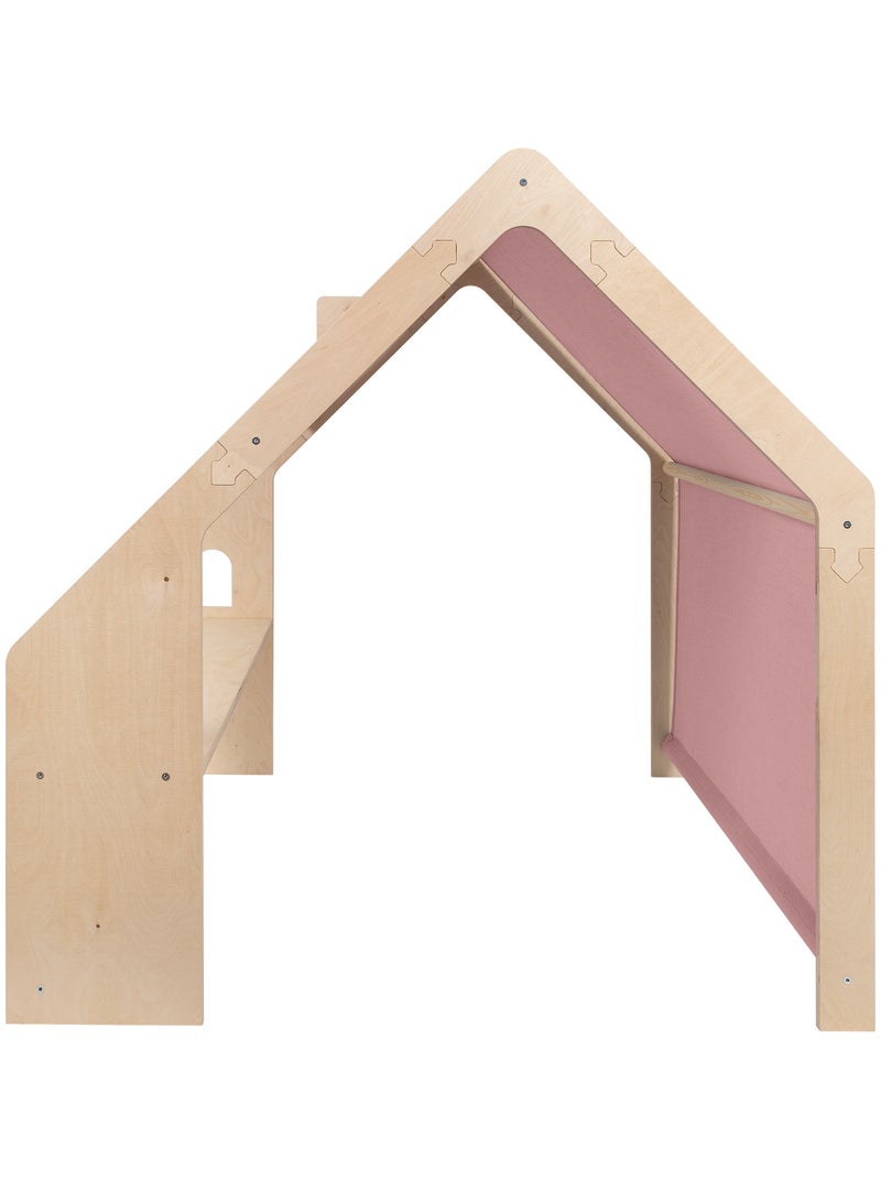Grande maison en bois avec toit ouvrant Rose pastel - Kiabi