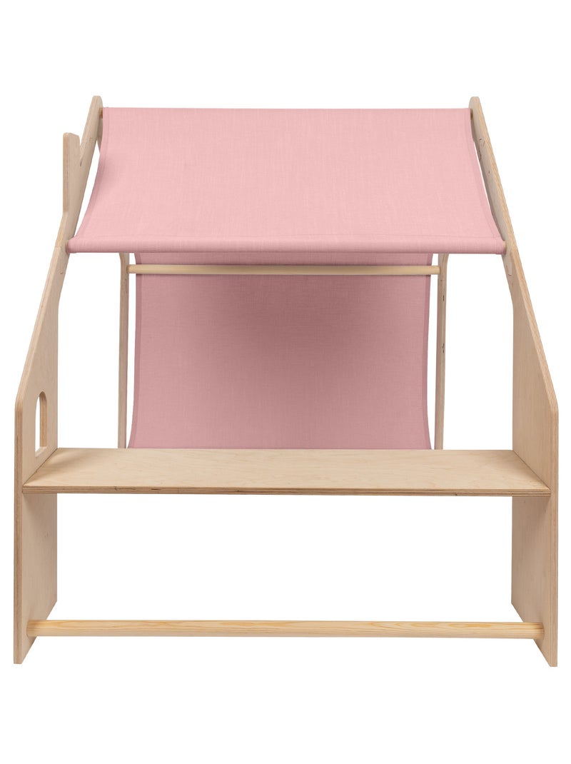 Grande maison en bois avec toit ouvrant Rose pastel - Kiabi