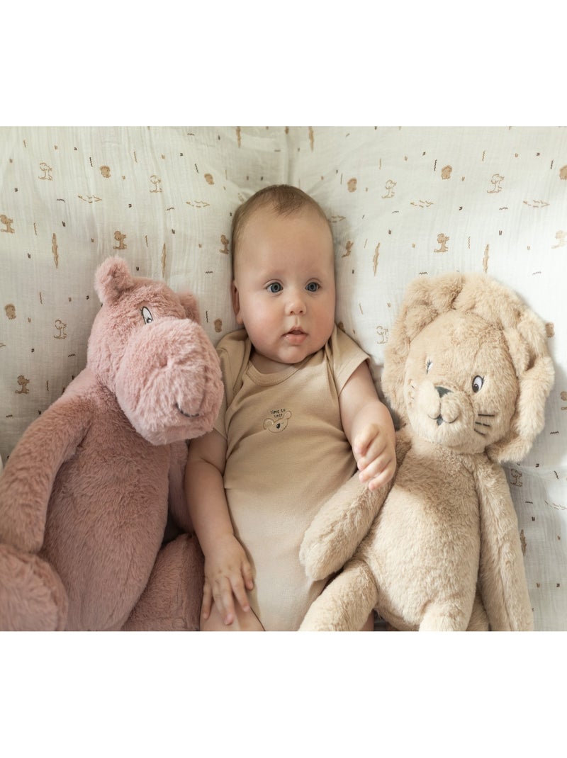 Grande Peluche Bébé Cléo L'hippo 30cm Rose - Kiabi