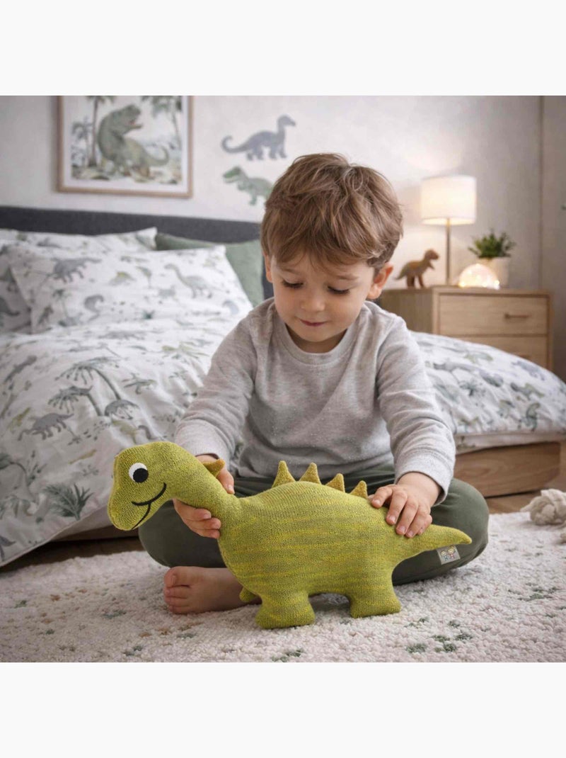Grande peluche dinosaure en coton tricoté SEVIRA KIDS Vert - Kiabi