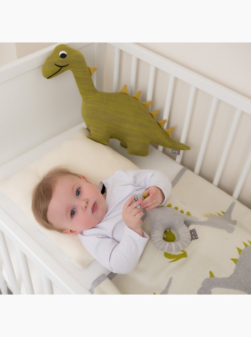 Grande peluche dinosaure en coton tricoté SEVIRA KIDS Vert - Kiabi