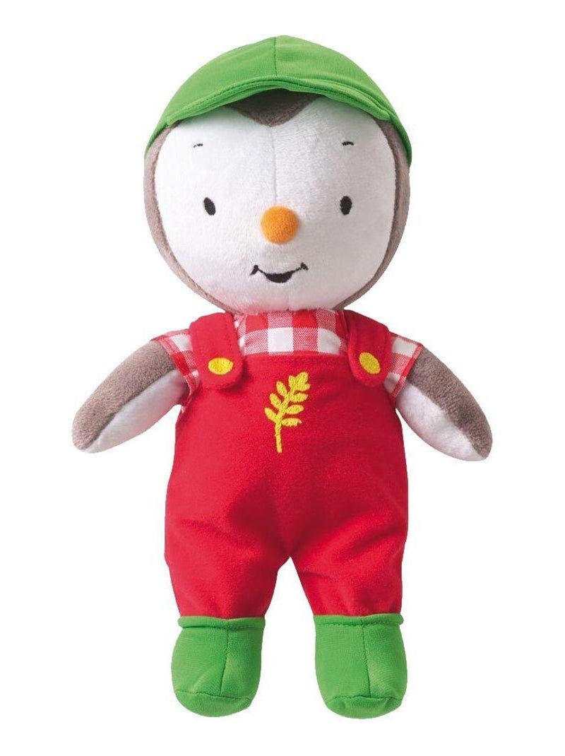 Grande Peluche Tchoupi fermier 27 cm Rouge - Kiabi