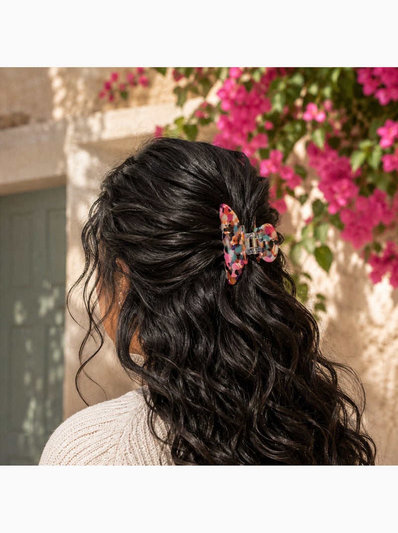 Grande pince crabe cheveux effet nacré irisé Blush - Kiabi