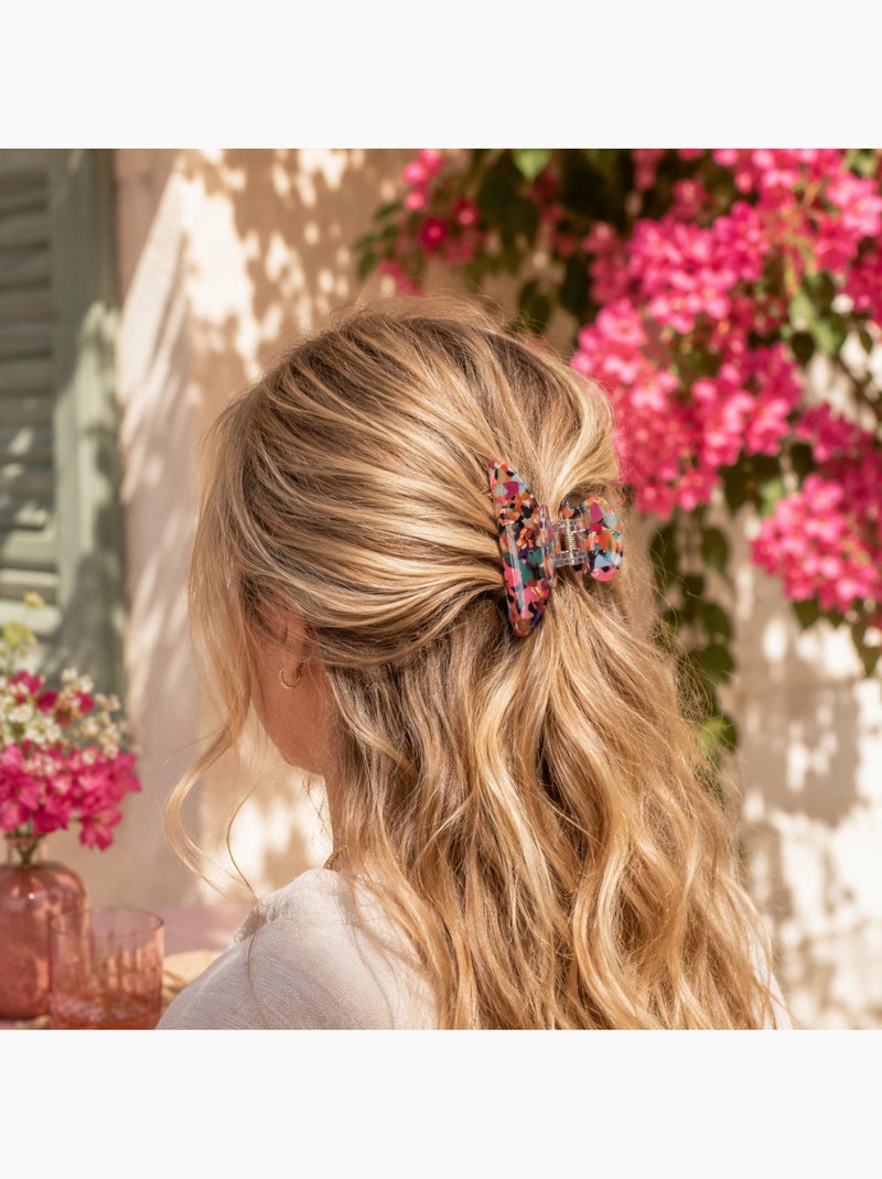 Grande pince crabe cheveux effet nacré irisé Blush - Kiabi
