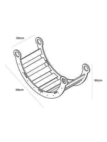 Grande Planche à Bascule pour Enfants Balance Board avec oreiller