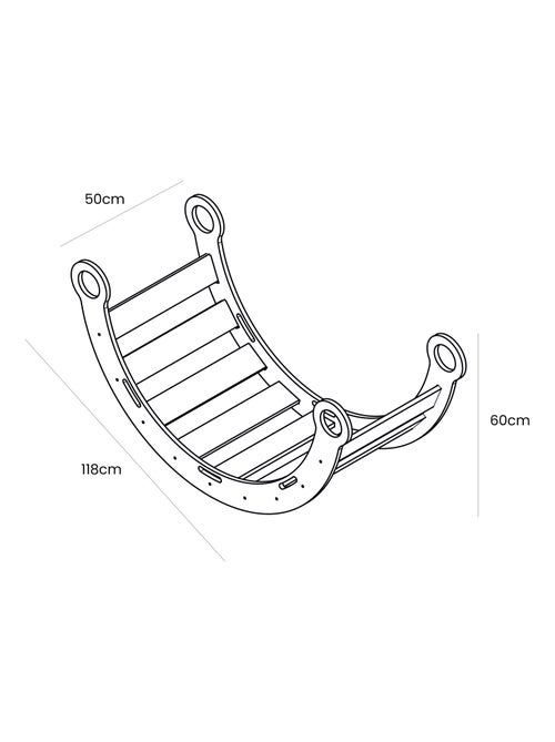 Grande Planche à Bascule pour Enfants Balance Board avec oreiller - Kiabi