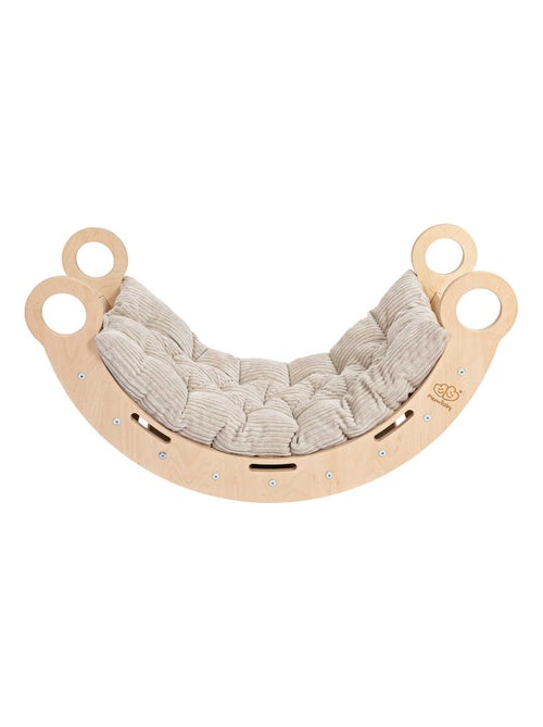 Grande Planche à Bascule pour Enfants classique en bois et échelle avec oreiller - Kiabi