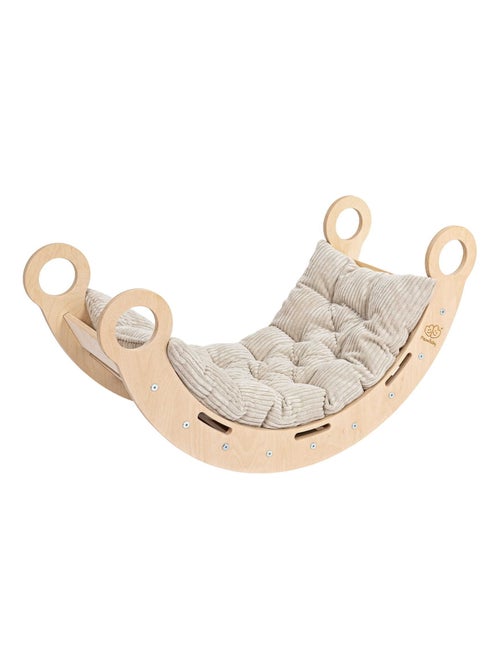 Grande Planche à Bascule pour Enfants classique en bois et échelle avec oreiller - Kiabi