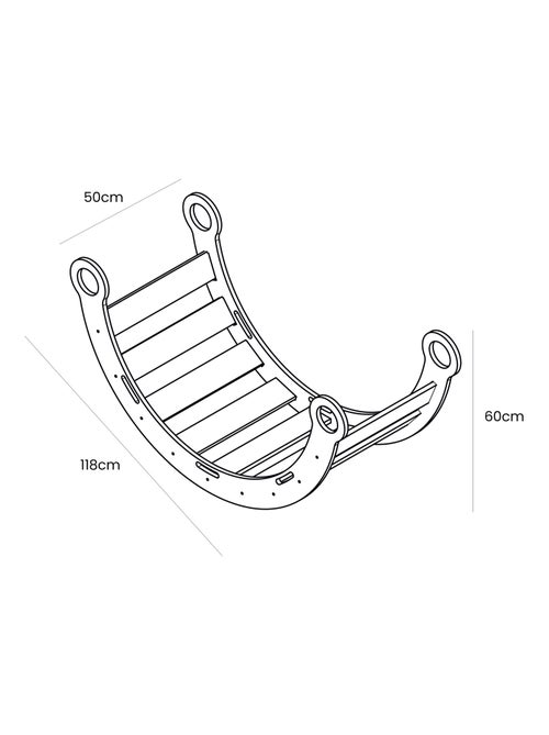 Grande Planche à Bascule pour Enfants classique et diapositive avec oreiller - Kiabi