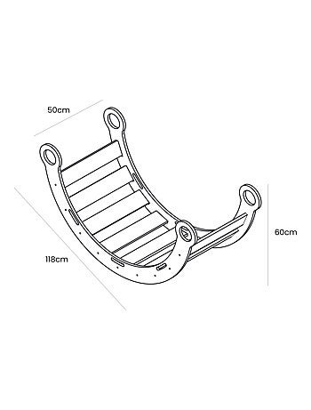 Grande Planche à Bascule pour Enfants classique et diapositive Échelle avec oreiller