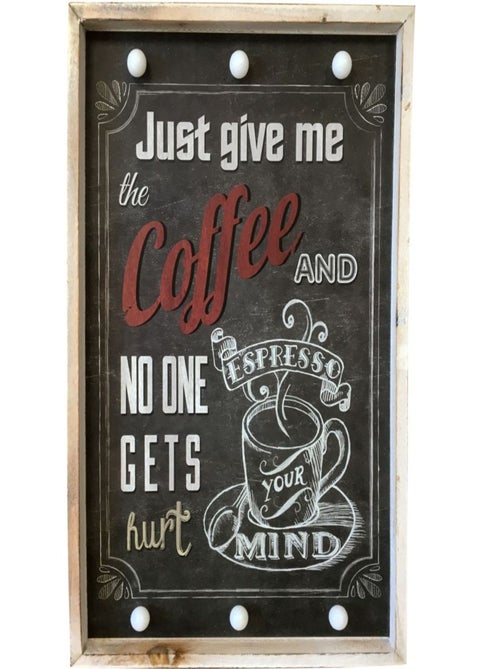 Grande plaque lumineuse en bois coffee - Kiabi