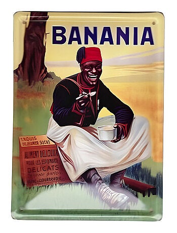 Grande plaque métal Banania