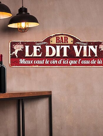 Grande plaque métallique décorative