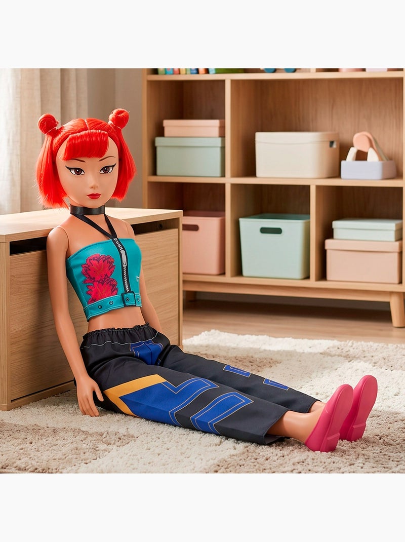 Grande poupée de 105 cm cheveux roux +3 ans k-pop diva squad N/A - Kiabi