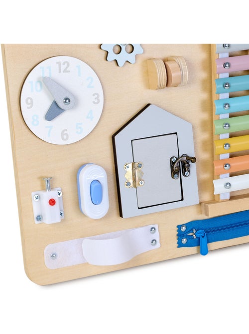 Grande table activites bois enfant busy board cymbale engrenages mamabrum - Kiabi