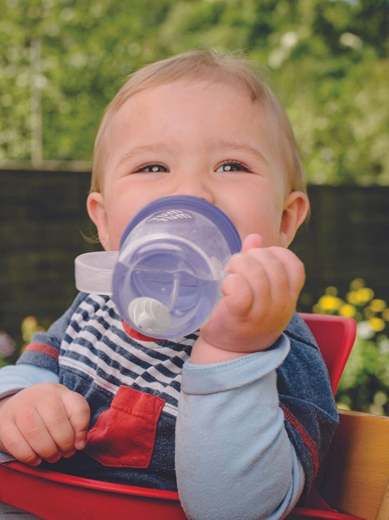 Grande Tasse anti fuite + paille lestée Chouette Violet - Kiabi