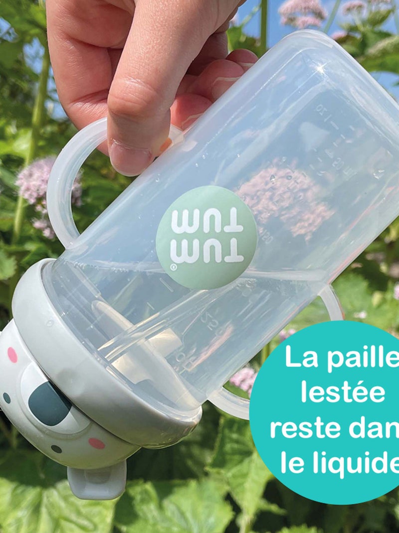 GRANDE Tasse anti fuite + paille lestée Koala Gris - Kiabi