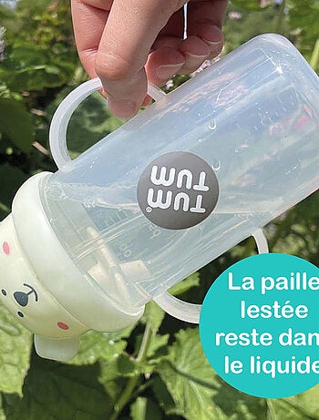 Grande Tasse anti fuite + paille lestée Ours Polaire