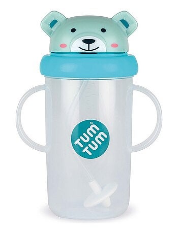 Grande Tasse anti fuite + paille lestée Ourson