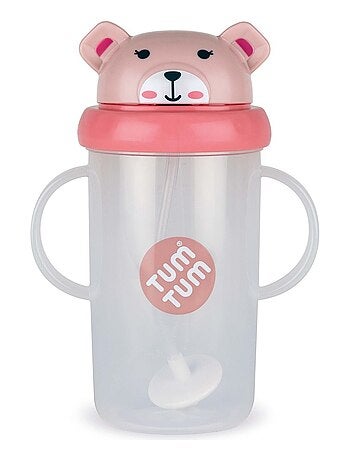 Grande Tasse anti fuite + paille lestée Ourson