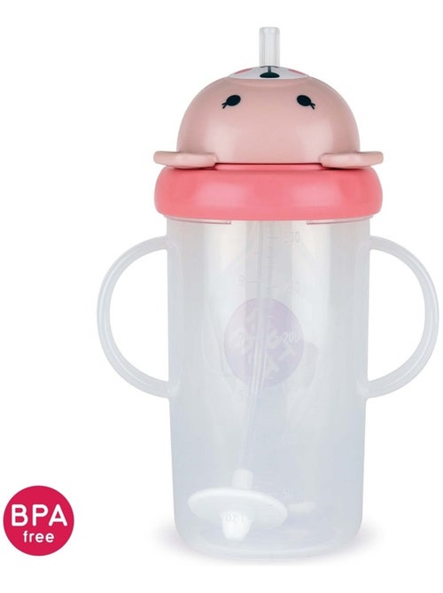 Grande Tasse anti fuite + paille lestée Ourson - Kiabi