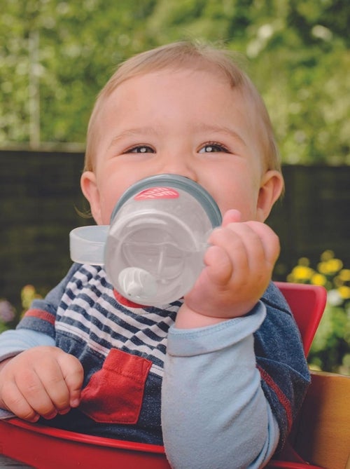 Grande Tasse anti fuite + paille lestée Panda - Kiabi