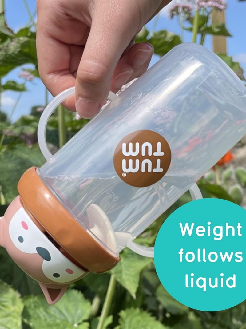 Grande Tasse anti fuite + paille lestée Renard Marron - Kiabi