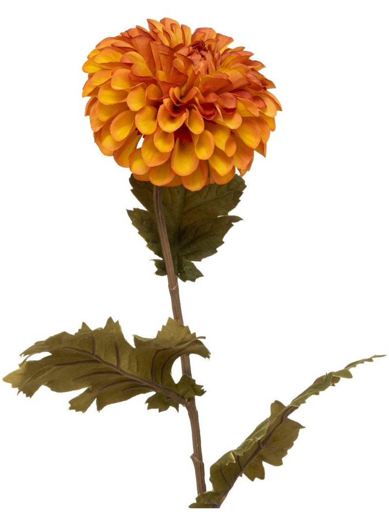 Grande tige florale artificielle dahlia Orange - Kiabi