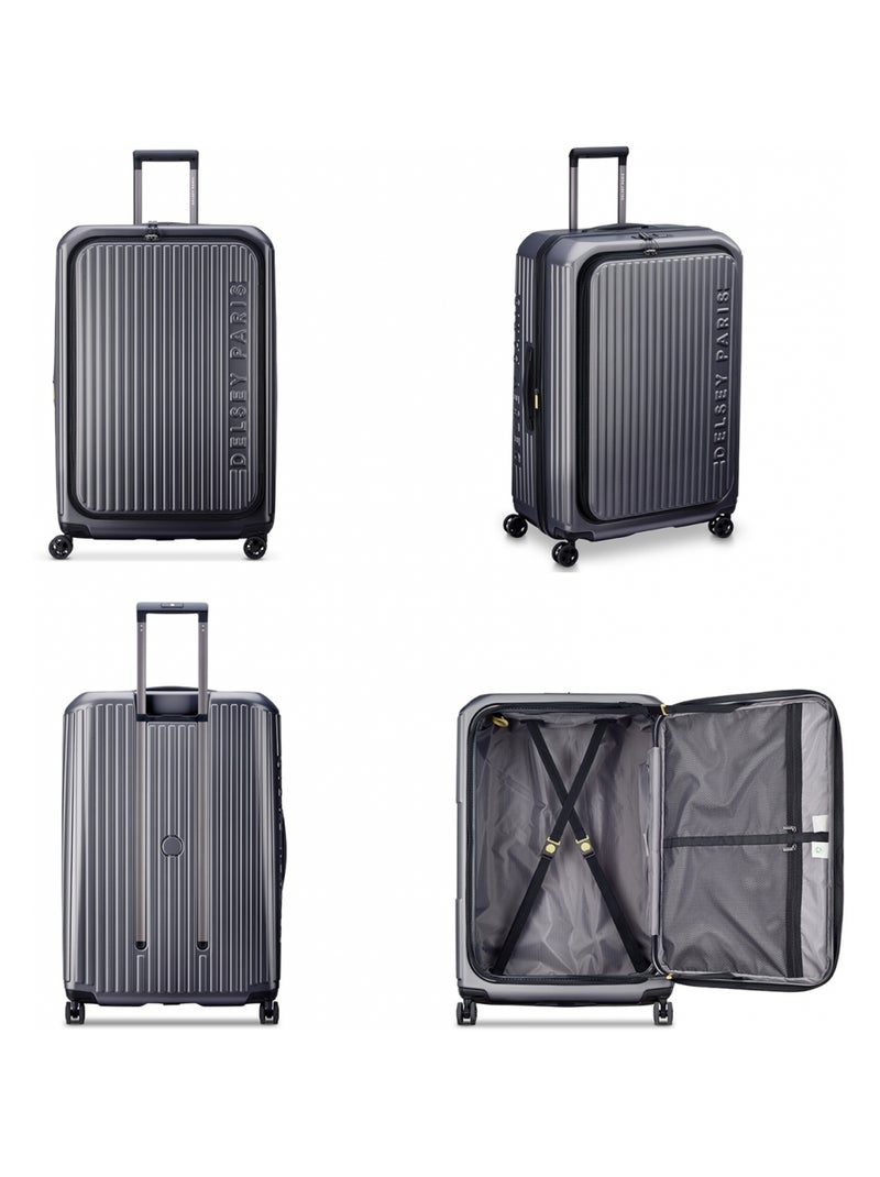 Grande valise rigide Securitime Zip TSA polycarbonate 76,5cm Gris - Kiabi