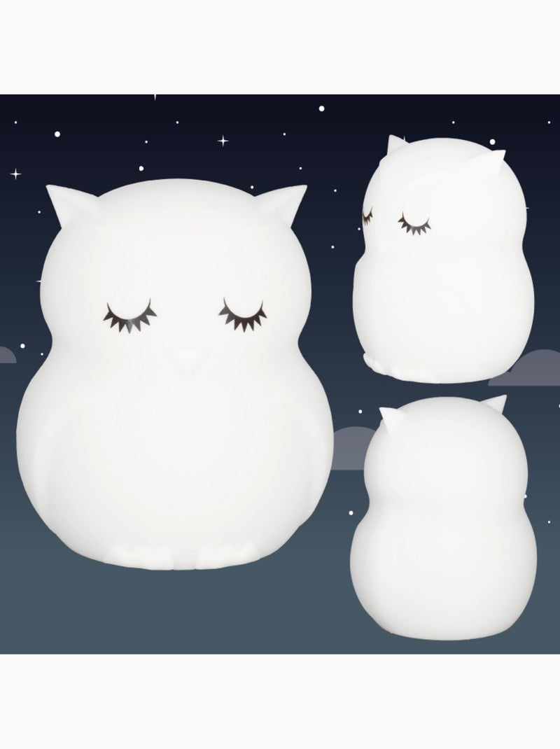 Grande veilleuse Hibou Blanc - Kiabi