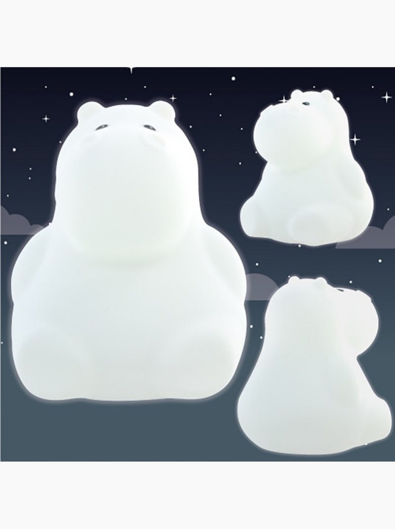Grande Veilleuse Hippopotame Blanc - Kiabi