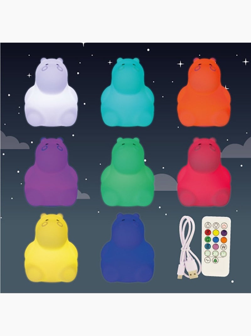 Grande Veilleuse Hippopotame Blanc - Kiabi