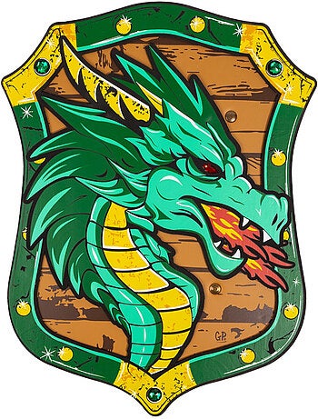Great Pretenders | Bouclier de chevalier dragon vert en mousse