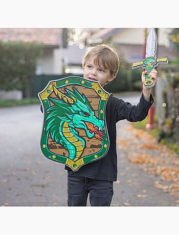 Great Pretenders | Bouclier de chevalier dragon vert en mousse