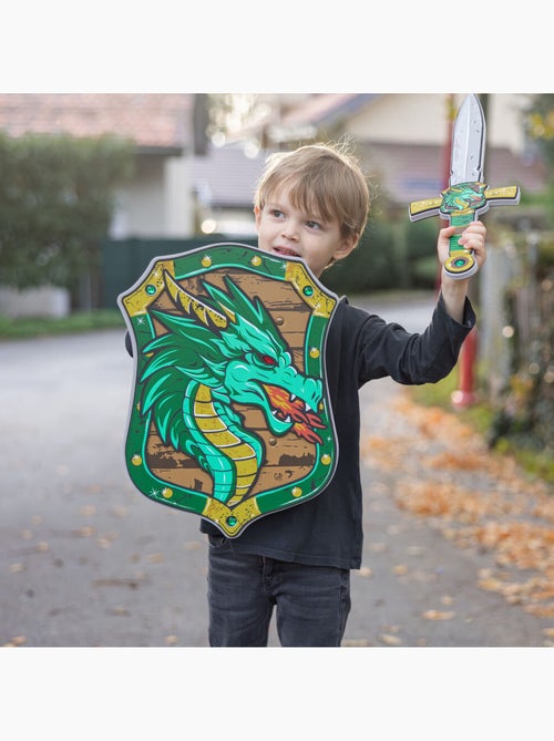 Great Pretenders | Bouclier de chevalier dragon vert en mousse - Kiabi