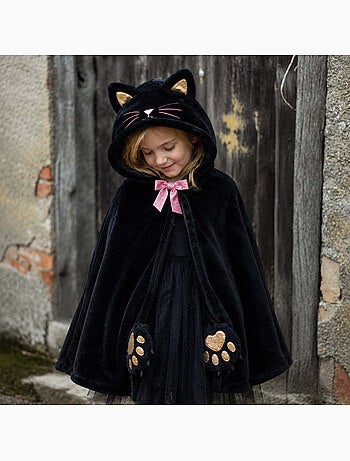 Great pretenders | cape de chat enfant en velours avec capuche et queue