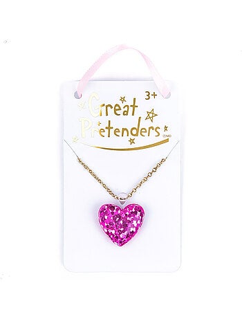 Great Pretenders | Collier enfant coeur pailleté Glitter heart Great Pretenders