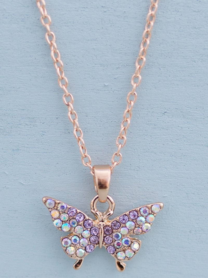 Great Pretenders | Collier papillon en strass Rose - Kiabi