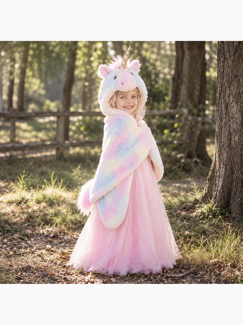 Great pretenders | déguisement enfant cape licorne arc en ciel super douce Rose - Kiabi