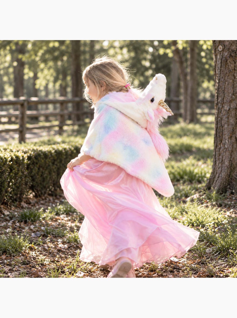 Great pretenders | déguisement enfant cape licorne arc en ciel super douce Rose - Kiabi