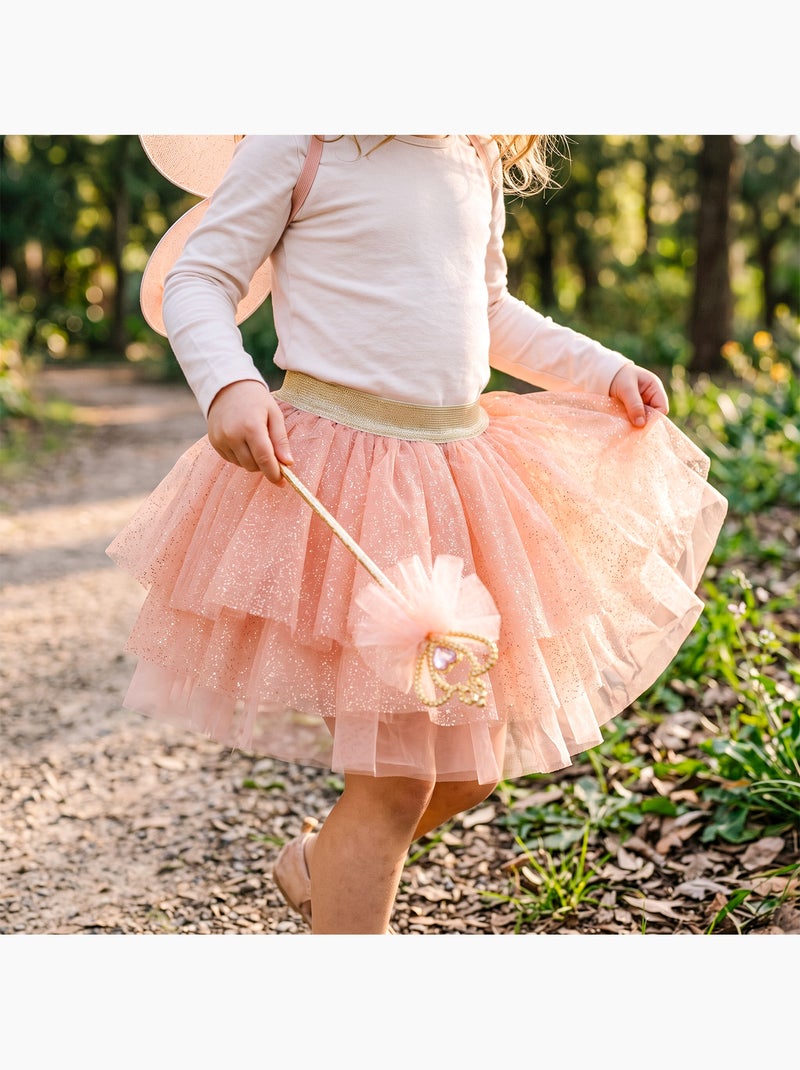 Great pretenders | déguisement enfant jupe princesse fée avec ailes et baguette Rose - Kiabi