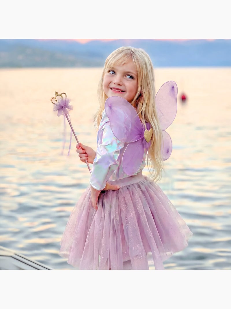 Great pretenders | déguisement enfant jupe princesse fée avec ailes et baguette Violet - Kiabi