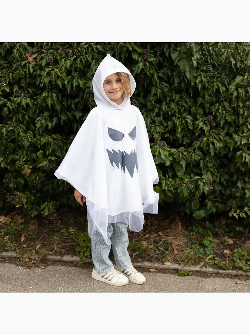 Great pretenders | déguisement enfant poncho à capuche fantôme halloween Blanc - Kiabi
