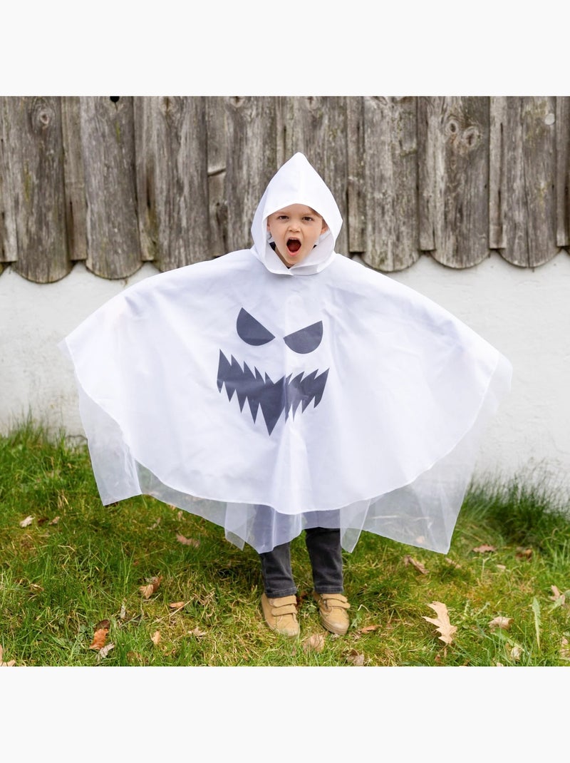 Great pretenders | déguisement enfant poncho à capuche fantôme halloween Blanc - Kiabi