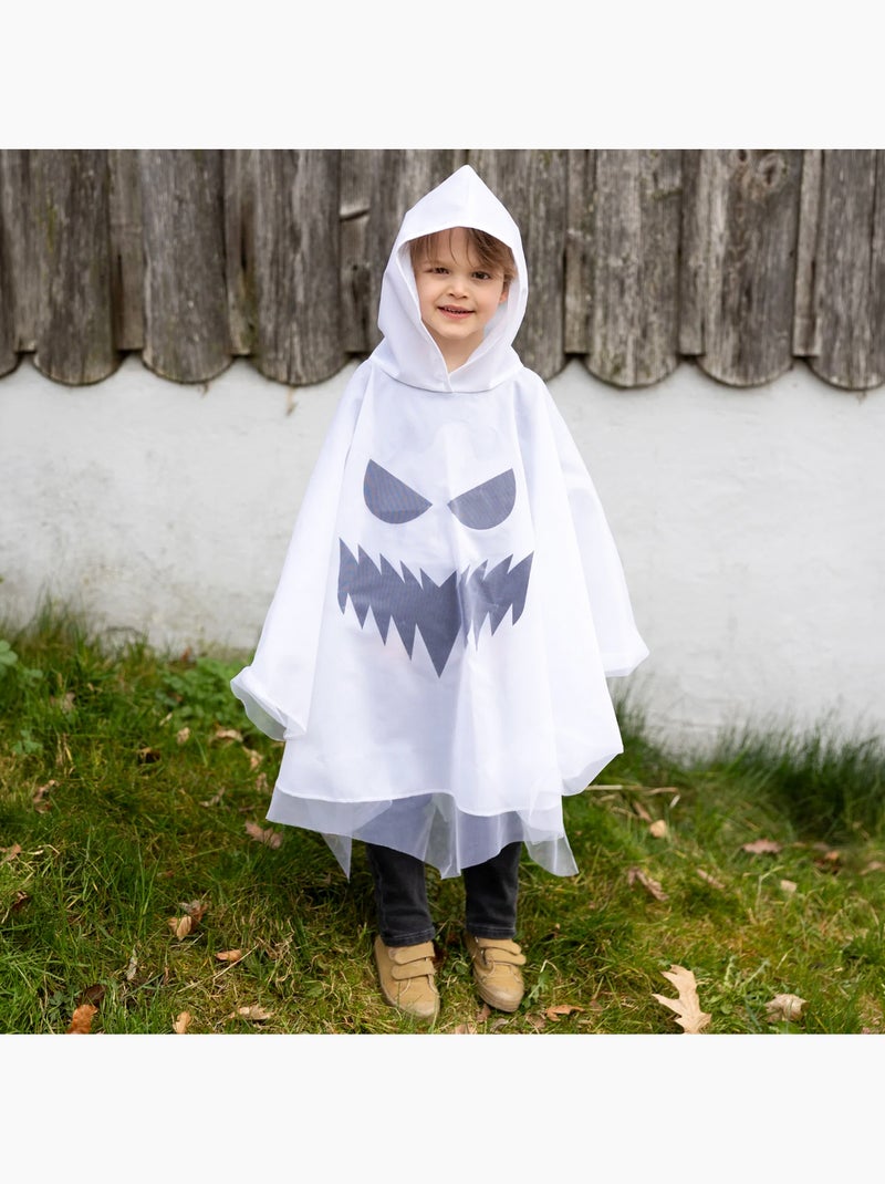 Great pretenders | déguisement enfant poncho à capuche fantôme halloween Blanc - Kiabi